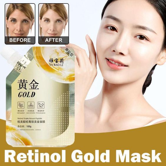 Retinol golden mask deep moisturizing anti-aging lifting oil tear-off (Copy)